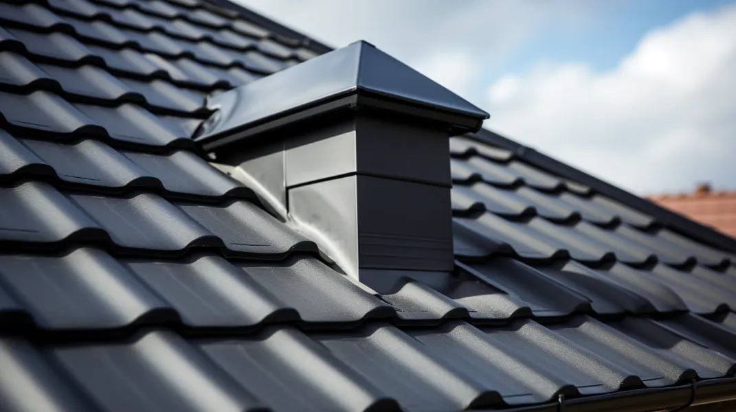 A black roof