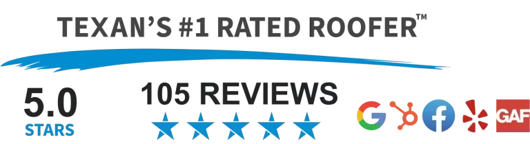 texan #1 rated roofer logo